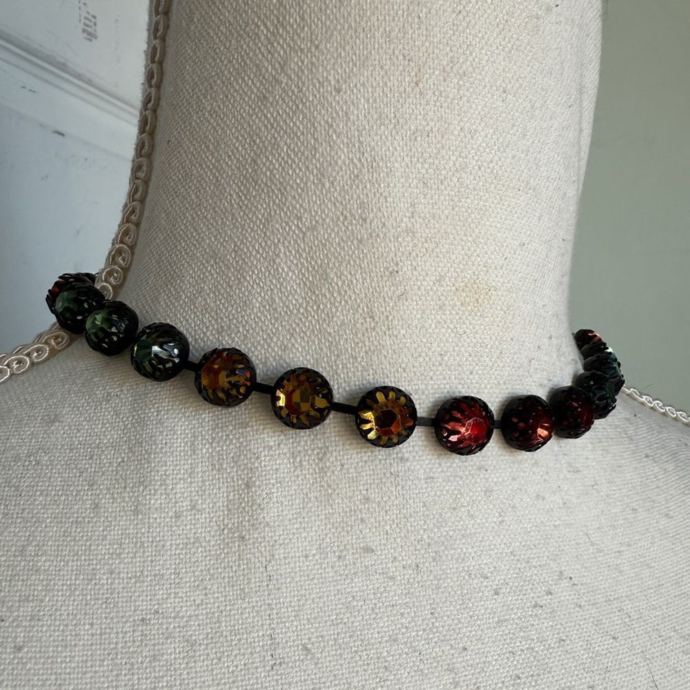 Multicolored Stones and Metal Chic Necklace by Zara